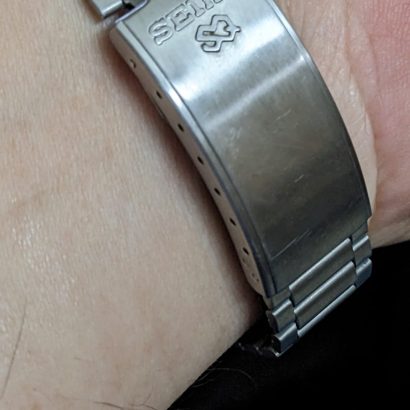 Seiko vintage digital watch 7123-8290-P with original signed steel bracelet