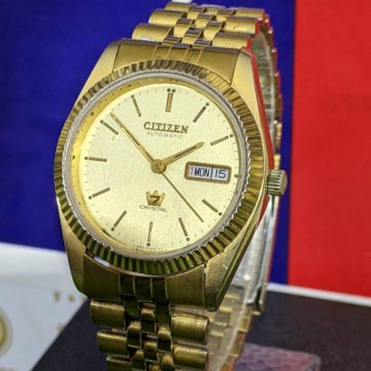 Vintage Citizen Crystal 7 automatic golden watch 21 jewels Japan made For Men
