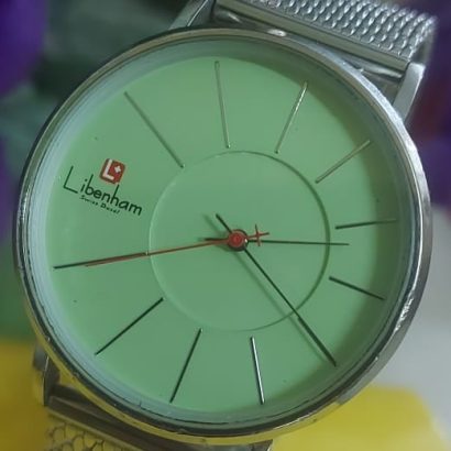 Libenham Watch Medium Size Harmony runt Shaft Grass Green LH90032 Men's Watch
