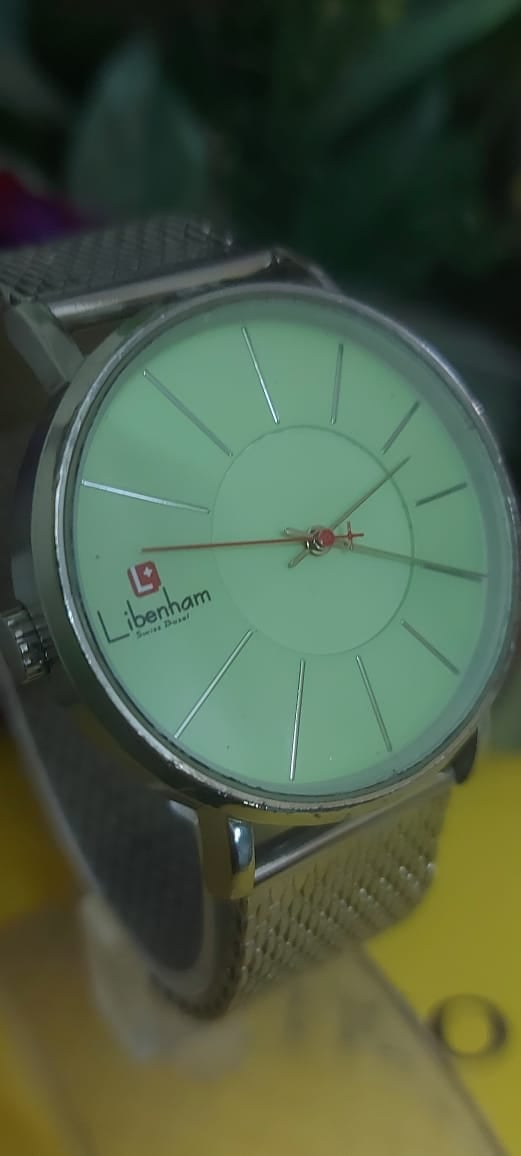 Libenham Watch Medium Size Harmony runt Shaft Grass Green LH90032 Men's Watch