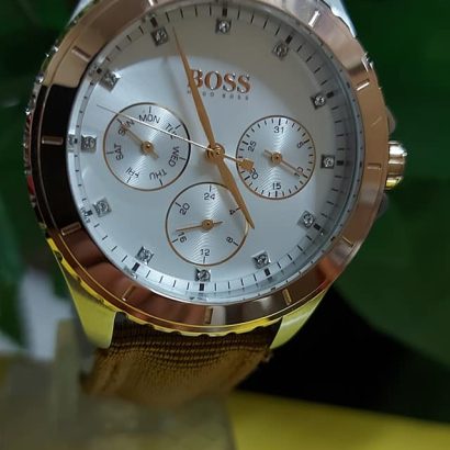 Hugo Boss Womens Multi dial Quartz Watch with Leather Strap 1502447