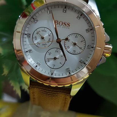 Hugo Boss Womens Multi dial Quartz Watch with Leather Strap 1502447