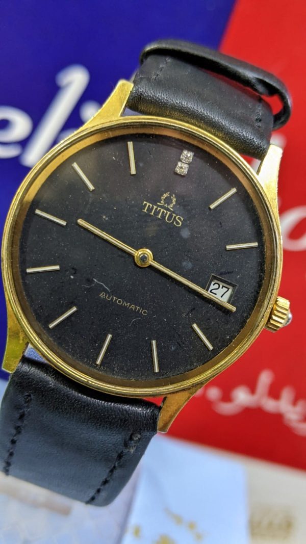 Titus golden Automatic wrist watch for men's