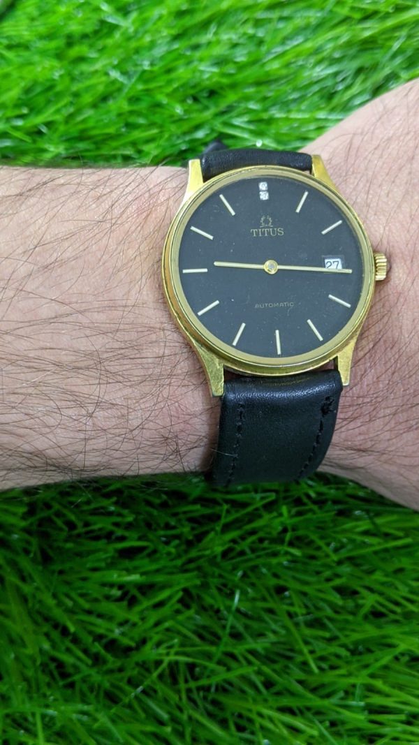 Titus golden Automatic wrist watch for men's