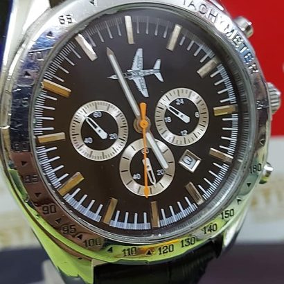 Rotary pilot chronograph swiss made quartz watch for Men's