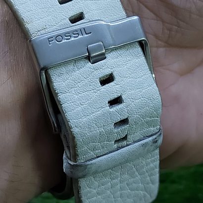 Fossil JR9387 Stainless Steel Gents Analogue/Digital Leather Strap