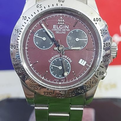 ELGIN Swiss made Chronograph Deluxe FK-350 Chronograph Wrist Watch For Men's