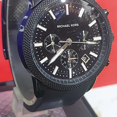 Michael Kors Japan Black Dial Chronograph Wristwatch for Men's