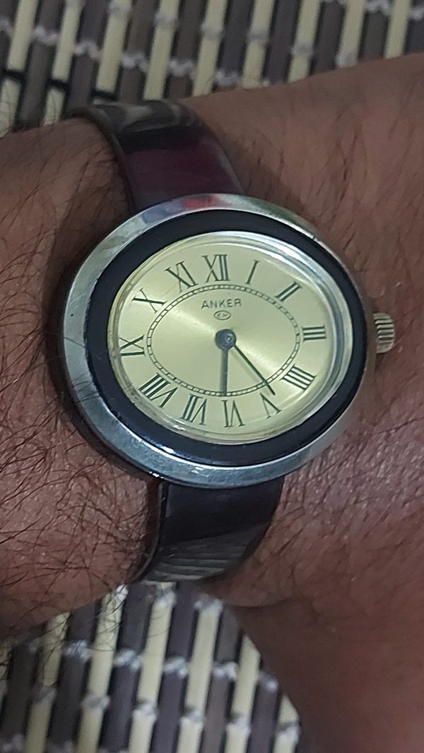 Vintage Anker Swiss made Golden Dial Hand winding watch for Men