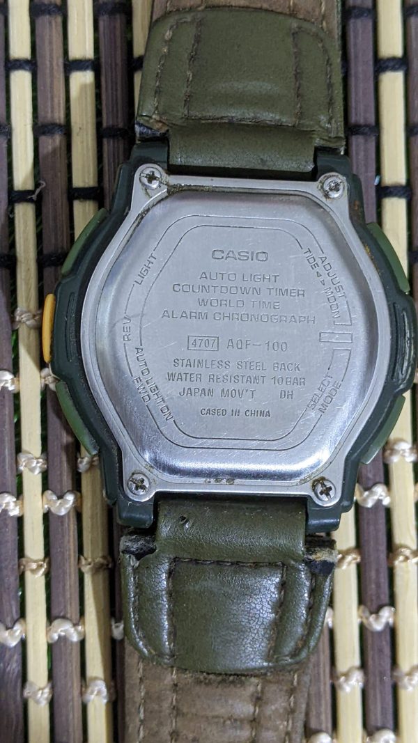 Casio AQF-100WD Alarm Chronograph Japanese Quartz Wristwatch for Men's