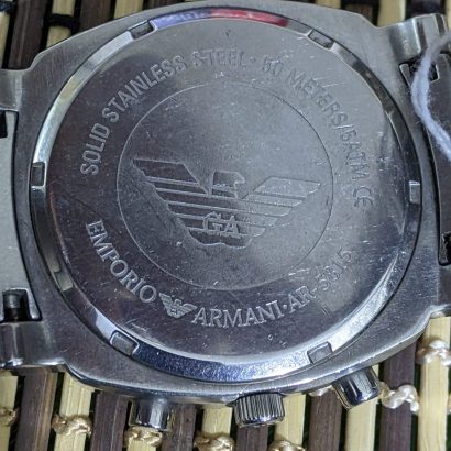 Emporio Armani Swiss Chronograph White Dial Quartz Wristwatch for Men's