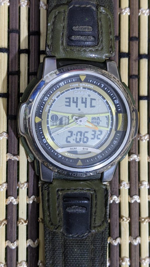 Casio AQF-100WD Alarm Chronograph Japanese Quartz Wristwatch for Men's