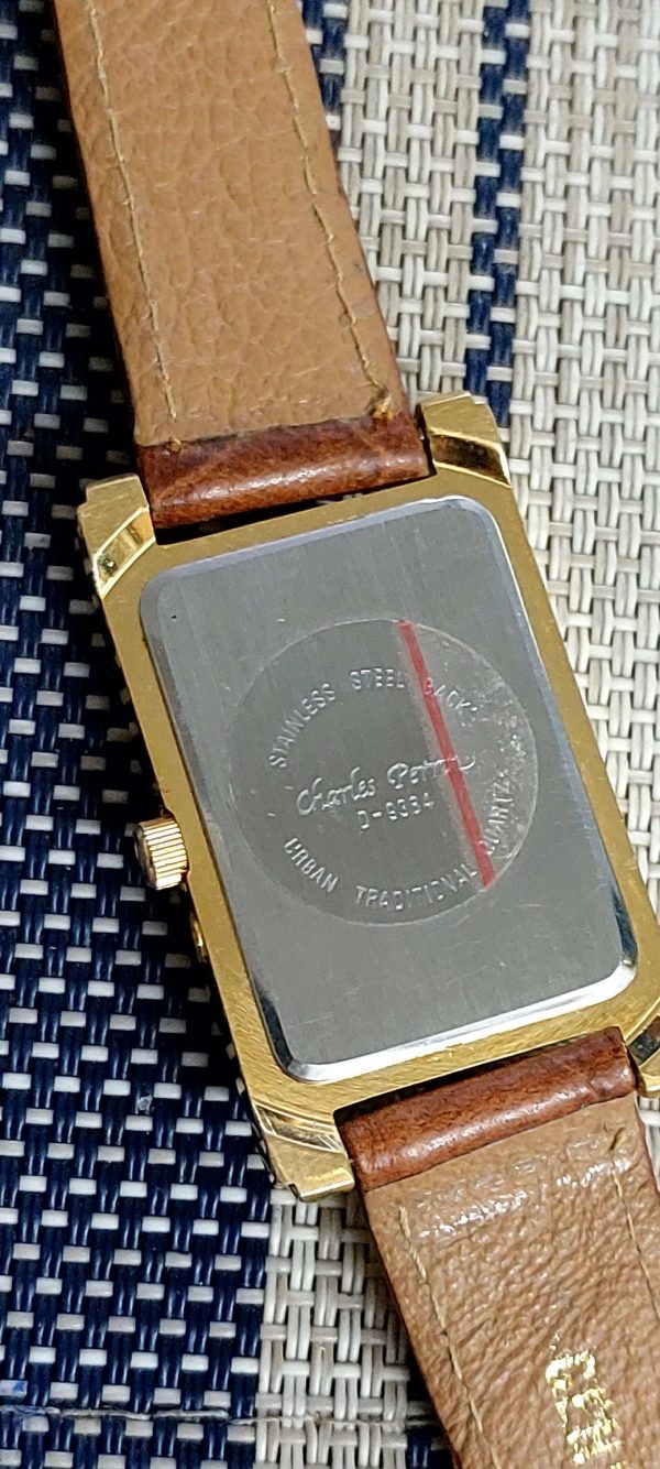 CHarles perrin Japan Quartz movement rectangular watch for Men's