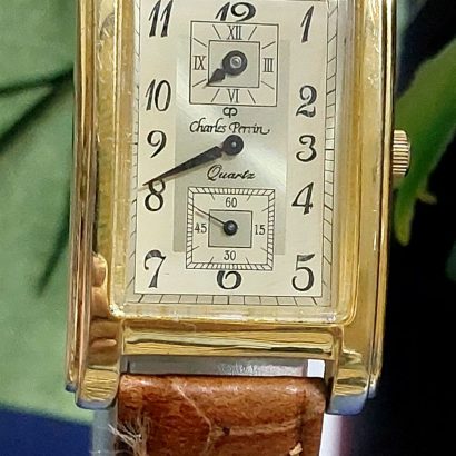 CHarles perrin Japan Quartz movement rectangular watch for Men's