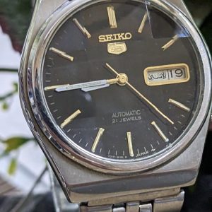 Seiko 5 caliber 7019 21-jewels Japan made watch for Men's
