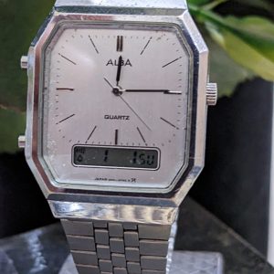 Vintage ALBA (Seiko ) Japan made Quartz movement Dual time Men's watch