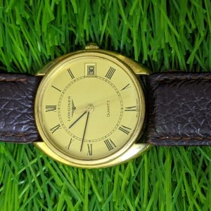 LONGINES 950 / 4839 Quartz Watch 18K Gold Plated Date Switzerland made