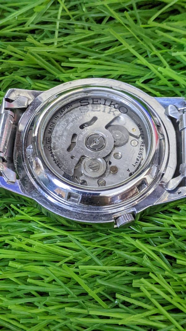 Seiko 5 7S26 sparkling grey checker dial Japan made Automatic Wristwatch for men