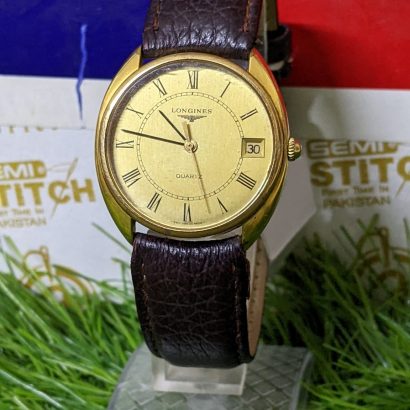 LONGINES 950 / 4839 Quartz Watch 18K Gold Plated Date Switzerland made