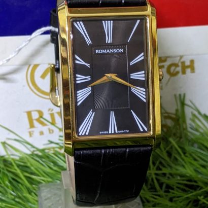 Romanson TL0390 MR BK swiss made quartz wrist watch for men