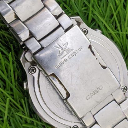Casio Wave Ceptor Solar Stainless Steel Silver Men’s Wristwatch