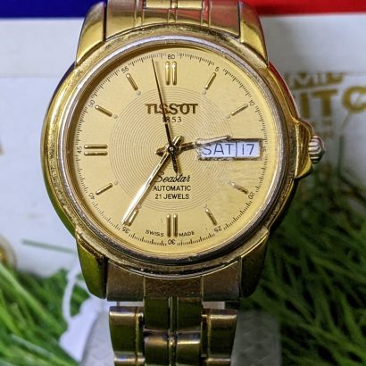 Tissot Seastar Automatic watch Gold-Plated A660/760K Day/Date - men's watch
