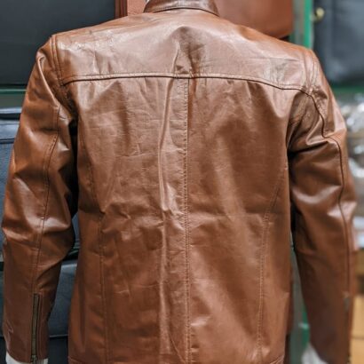 Men Leather Jacket Color Brown Pure Leather