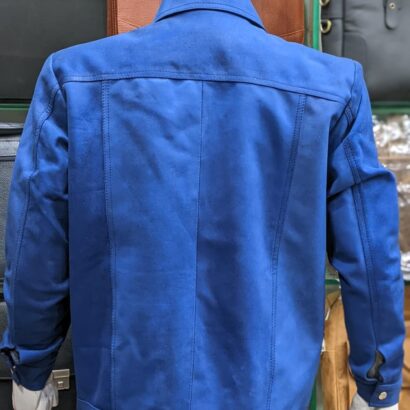 Men's Blue Leather Jacket