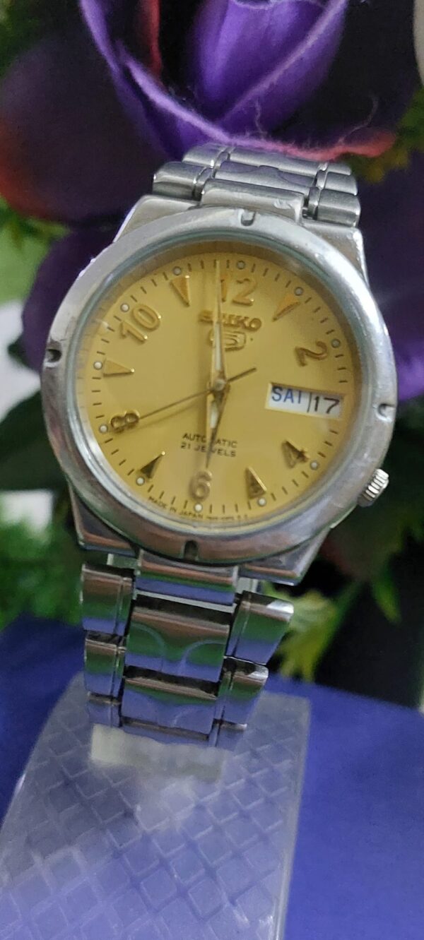 Beautiful Seiko 5 7s26 Yellow color Dial Japan made Automatic watch for Men