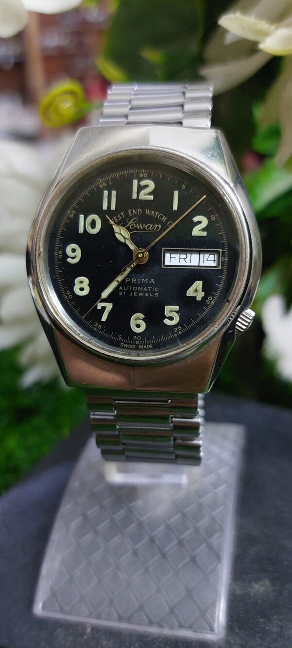 Vintage Style Gents West-End Watch Co. Prima 21-J Day Date Automatic Wrist Watch