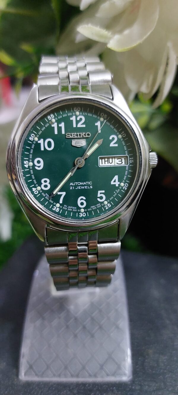 Vintage Seiko 7s26 green dial Militry style Japan made Automatic watch for Men
