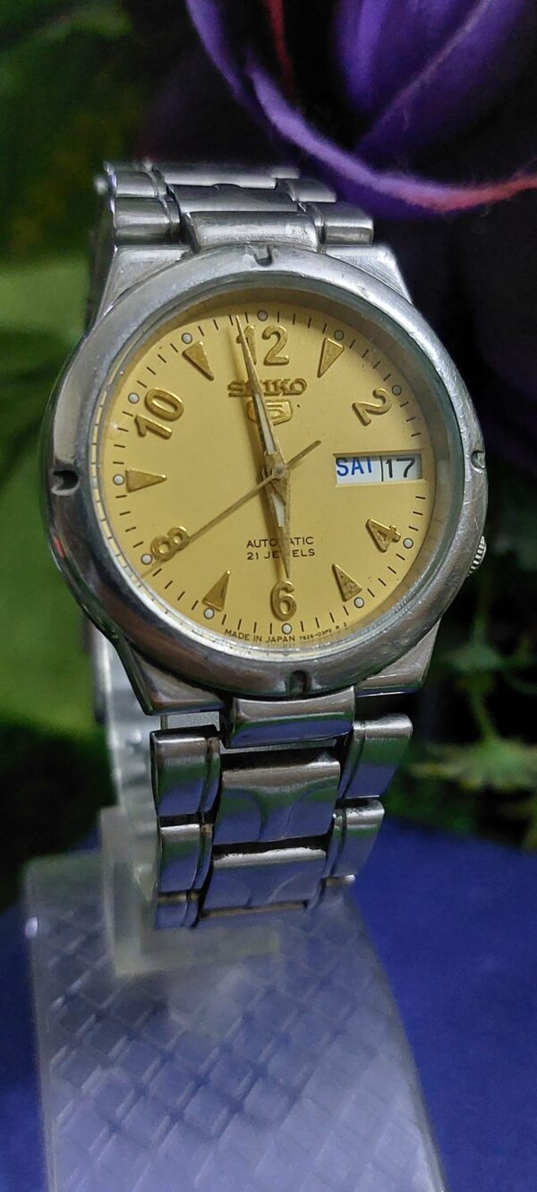 Beautiful Seiko 5 7s26 Yellow color Dial Japan made Automatic watch for Men