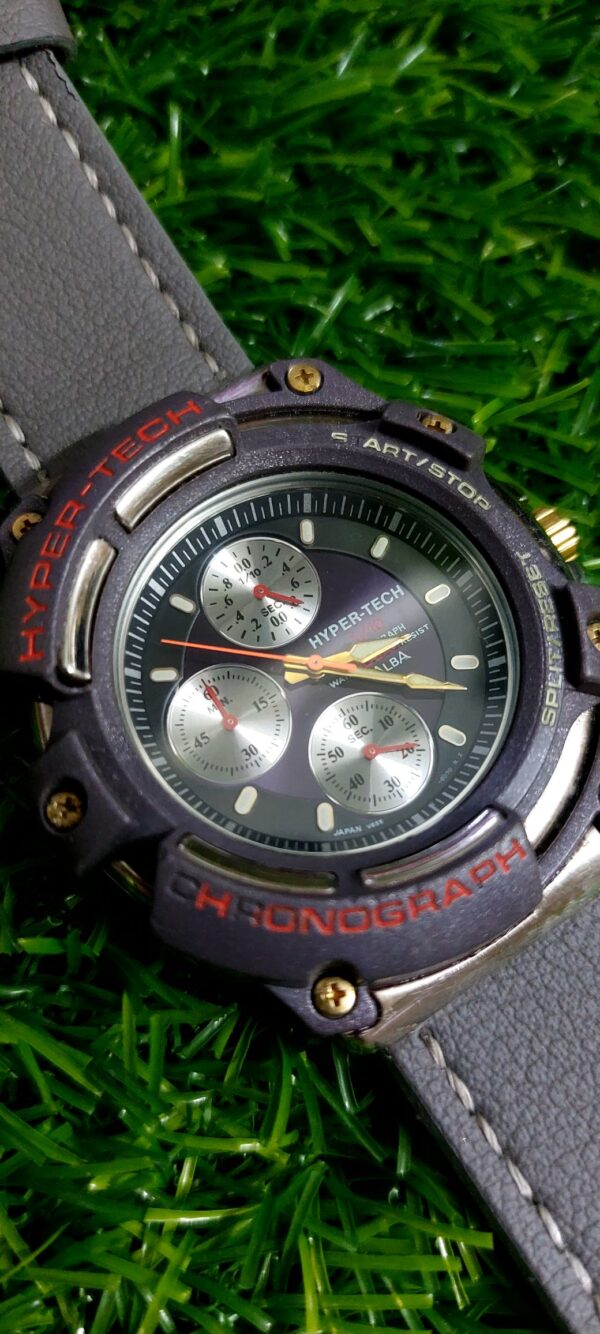 Very Rare Alba (seiko) Hyper- Tech 1/10 Chronograph Water resistant Japan made Quartz watch for Men
