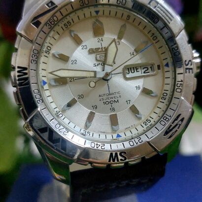 Seiko 5 Sports Automatic 23 Jewels 100M "Ice Dial" - Made in Japan - - Men - 2018