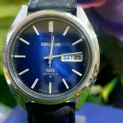 Beautiful and Vintage Seiko 5 Actus SS- 6106 Blue colour Dial Japan made Automatic watch for Men -