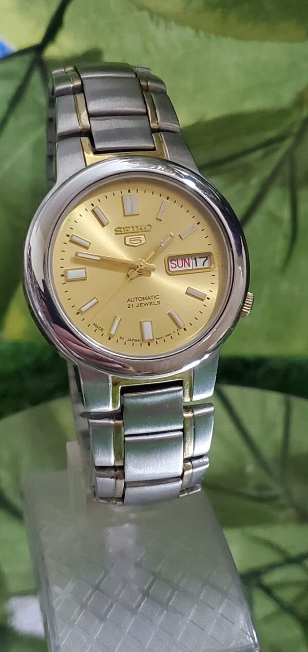 SEIKO 5 Champagne Dial Stainless Steel Automatic Men's Watch 7s26-1350
