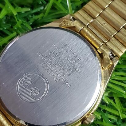 869 Vintage Seiko Chronos Gold Quartz Analog Watch 5H23-7D40 Original JDM 28.4
