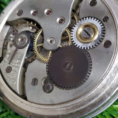 Ultra Rare West End Watch Co half hunter Handwinding pocket watch Switzerland made full silver metal 1930