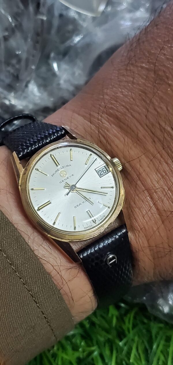 Vintage Favre Leuba Geneve Sea King Manual-Wind Swiss Made Wrist Watch