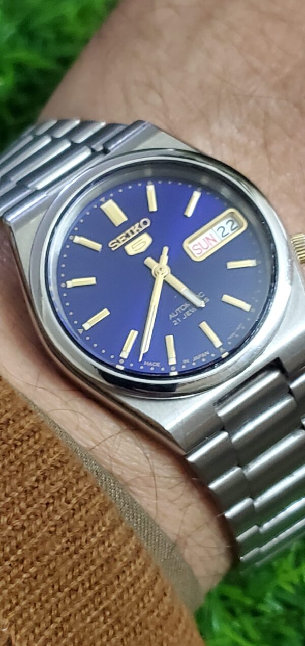 Beautiful Seiko5 7s26 Automatic 21-jewel Blue Dial japan made watch