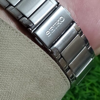 SEIKO Alarm Chronograph SNA323 SNA323P1 Men Steel White Dial 100m Quartz Watch