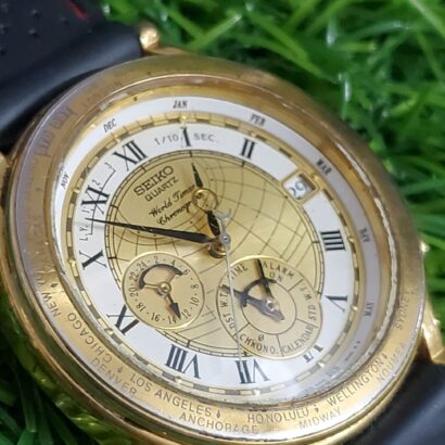 Seiko 6M15-9000 Age of Discovery Perpetual Calendar World Time quartz watch for Men's