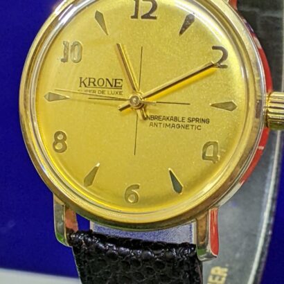 KRONE SUPER DE LUXE ANTIMAGNETIC UNBREAKABLE SPRING watch for Men's