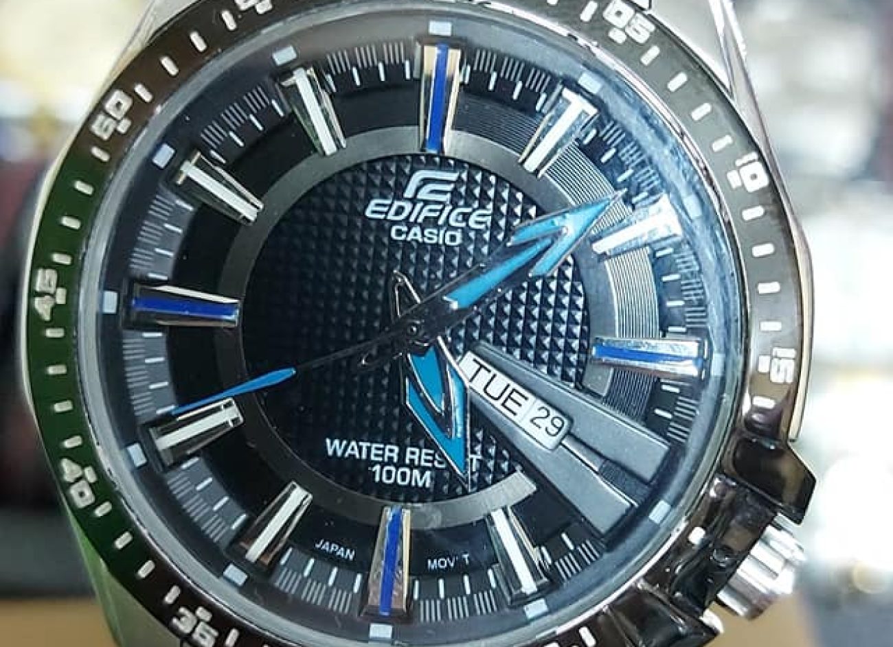 Casio Edifice Analog Black Dial Men's Watch - EF-130D-1A2VDF(ED417)