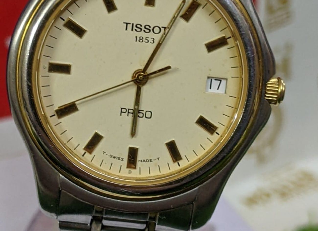 Vintage Tissot PR 50 Stainless Steel Quartz Gents Watch 1829