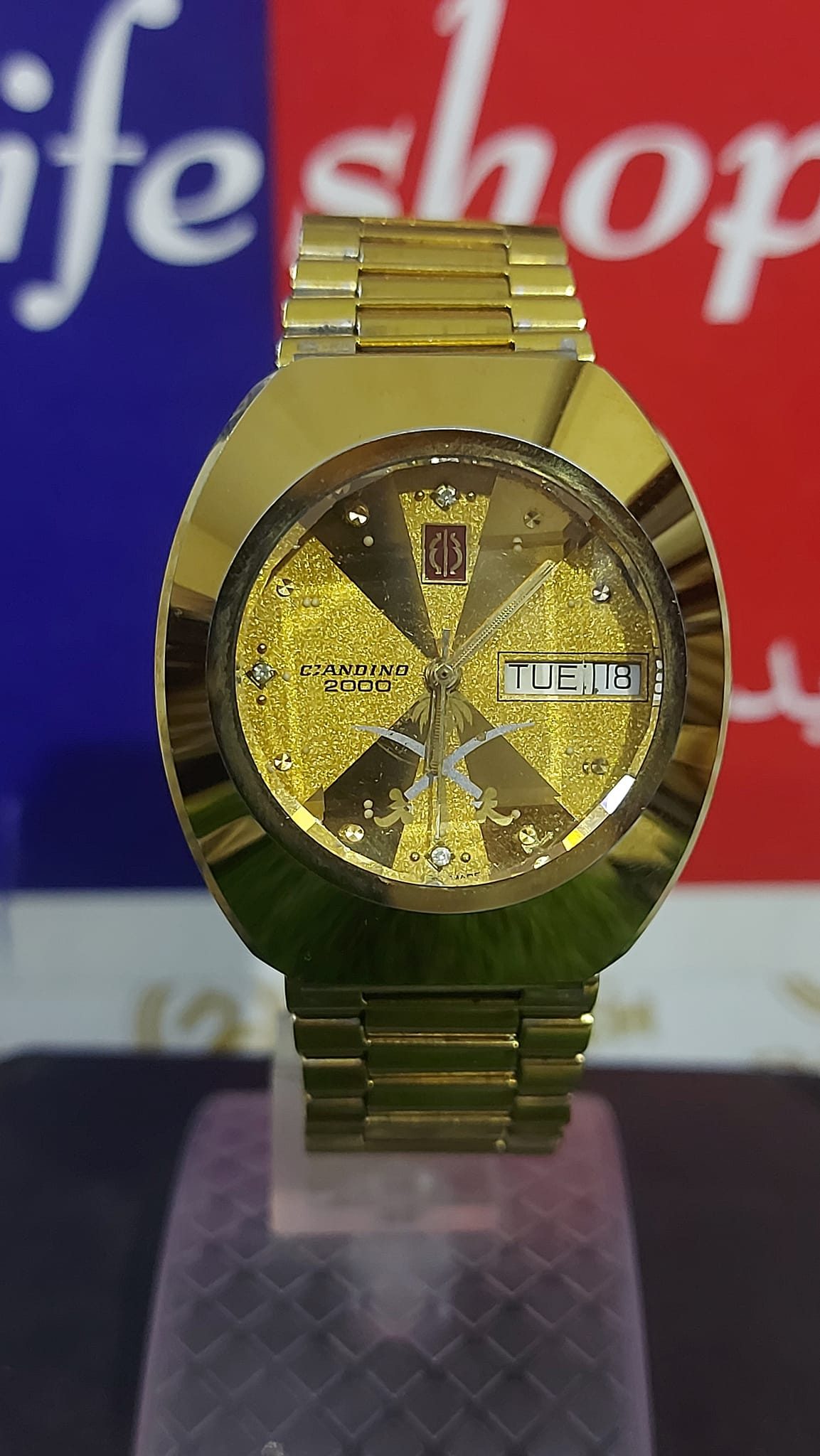 BEAUTIFUL GOLDEN CANDINO 2000 SWISS AUTOMATIC MOVEMENT Wrist Watch for Men's