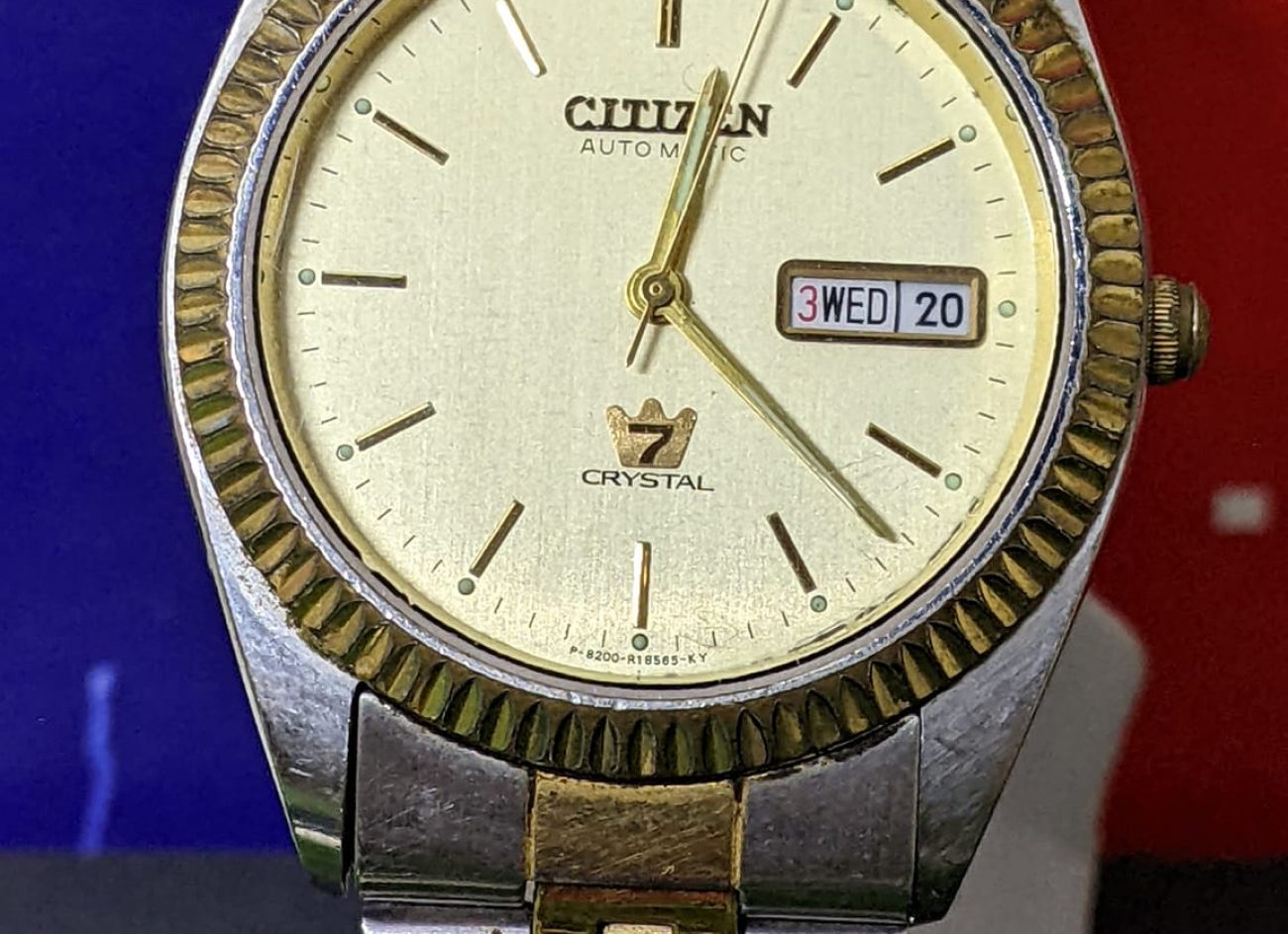 Citizen crystal 7 Fully functional. Case diameter 36mm excluding crown. Bracelet length 24cm.