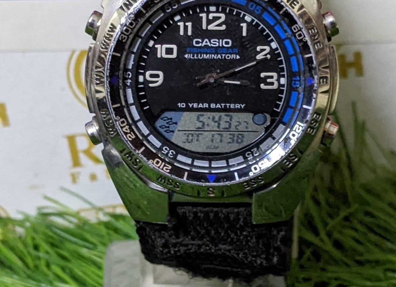 Casio Fishing Gear Illuminator Wrist Watch Model AMW-700