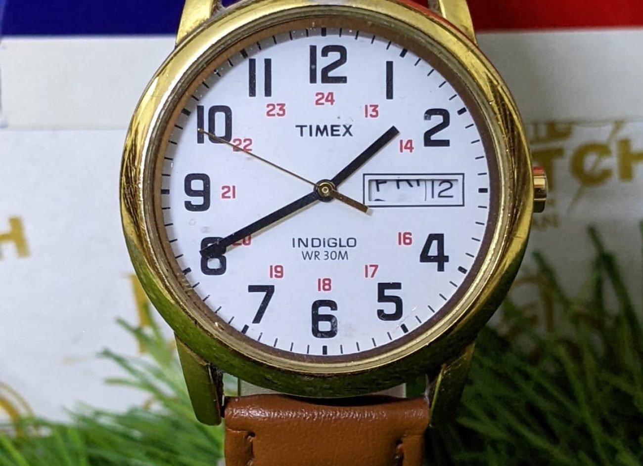 Timex numeric white dial indigo