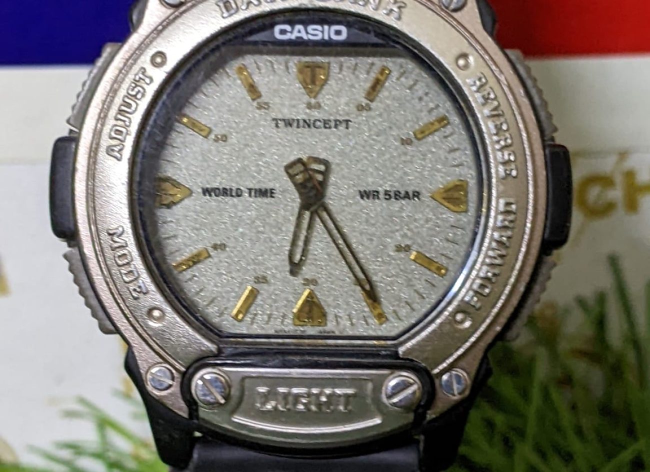vintage casio abx-59 twincept databank illuminator lcd watch japan 1359 rare